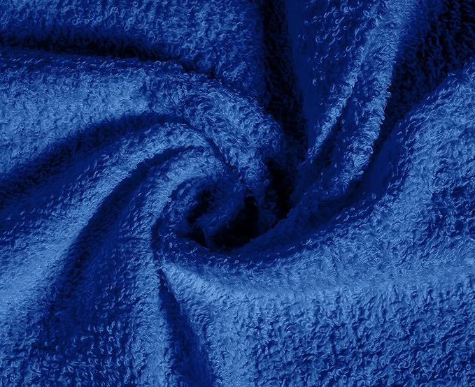 Softolle 100% Cotton Washcloths 24 Pack (12x12 Inches) Soft, Highly Absorbent Washcloth, Face Towels, Wash Cloths for Face, Ring Spun, Bulk Pack (Royal Blue)