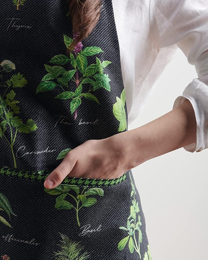 Maison d' Hermine 100% Cotton Apron for women with Pocket Kitchen Chef Apron for Men Cooking Mothers Day Gifts