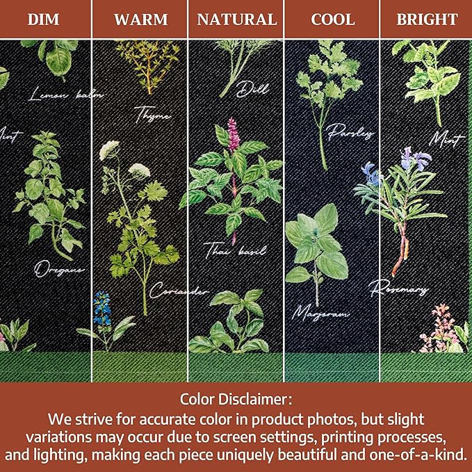 Maison d' Hermine Cloth Napkins Set of 4 100% Cotton Everyday Reusable Square Napkins Cloth Washable Dinner Party Wedding Restaurant Gifts for Mothers Day Spring/Summer (Fresh Herbs, 18" x 18")