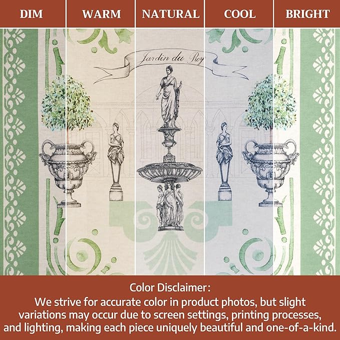 Maison d' Hermine Kitchen Towels Set of 2 100% Cotton 27.50" x 20" Reusable Cloth Tea Dish Towels Absorbent with Hanging Loop for Kitchen Gifts for Mothers Day Spring/Summer (Jardin Du Roy)