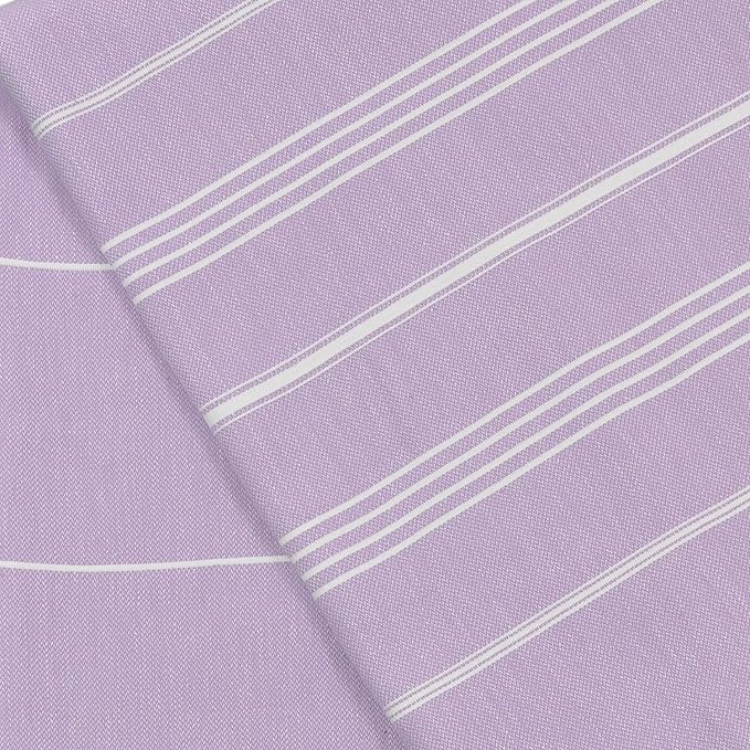 Bersuse Towels Anatolia XL Beach Blanket Throw Blanket Turkish Towel 100% Cotton Extra-Large Quick-Dry Lightweight Premium Peshtemal Towel - 61x82 Inches, Lilac (Set of 3)