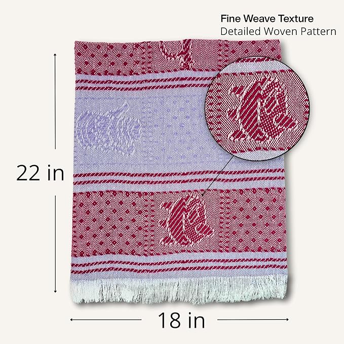 Jacq & Jürgen – Set of 6 Multicolor Cotton Cloth Napkins – 22"x18" – Dinner Table Linens or Tortilla Warmer Cloths - 100% Cotton - Premium materials (6MexicanKitchenMulticolor)
