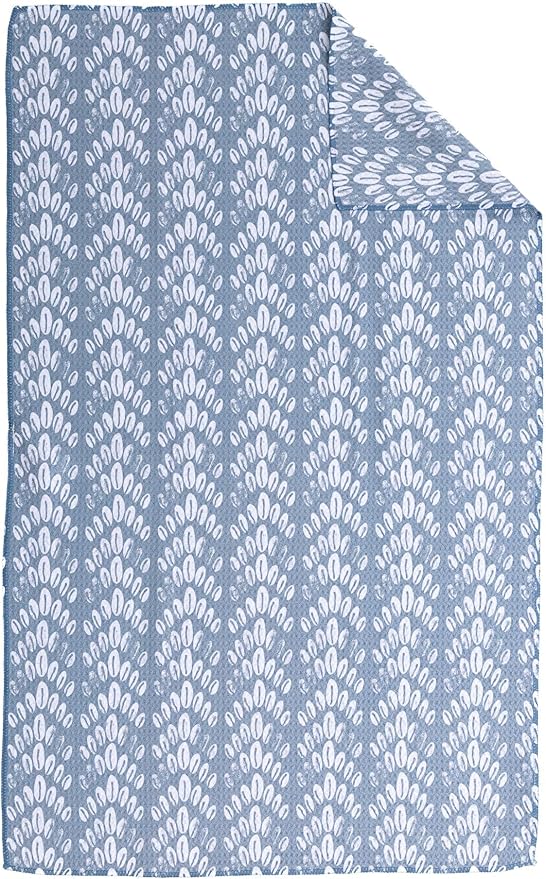 Premium Kitchen Tea Towel | Microfiber Waffle Weave | Quick Dry | Super Absorbent | Double-Sided Designer Prints | 2 Pack (Yellow Bloom)