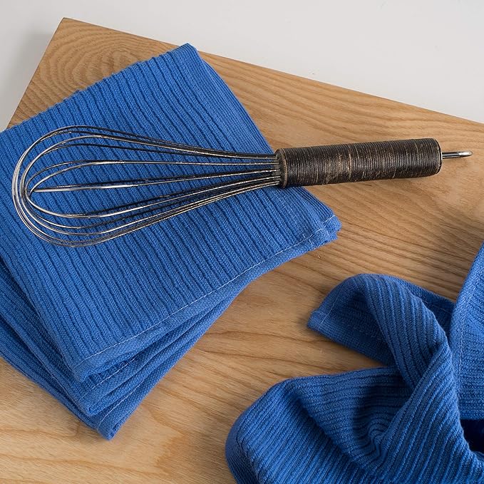 Now Designs Ripple Kitchen Dishcloth, Set of 4, Royal Blue
