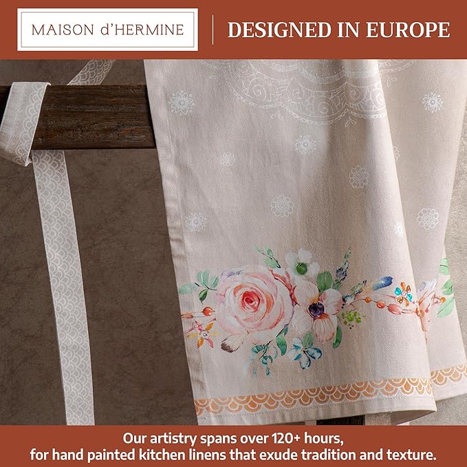 Maison d' Hermine 100% Cotton Apron for women with Pocket Kitchen Chef Apron for Men Cooking Mothers Day Gifts