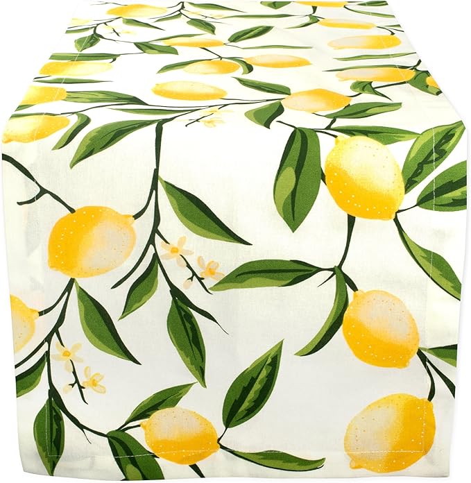 DII Lemon Bliss Tabletop Collection, Table Runner, 14x72
