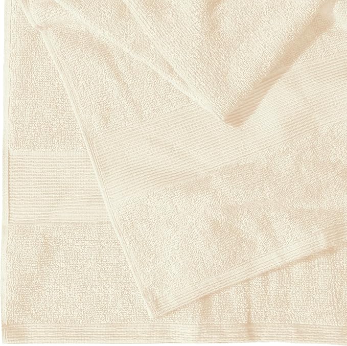 Belizzi Home Premium Cotton Oversized 2 Pack Bath Sheet 35x70-100% Pure Cotton - Ideal for Everyday use - Ultra Soft & Highly Absorbent - Machine Washable - Ivory