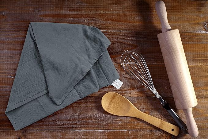 Utopia Kitchen Light Grey Flour Sack Towels [6 Pack - 28 x 28 Inch] 100% Cotton Tea Towels for Cleaning & Drying - Highly Absorbent Kitchen Dish Cloth