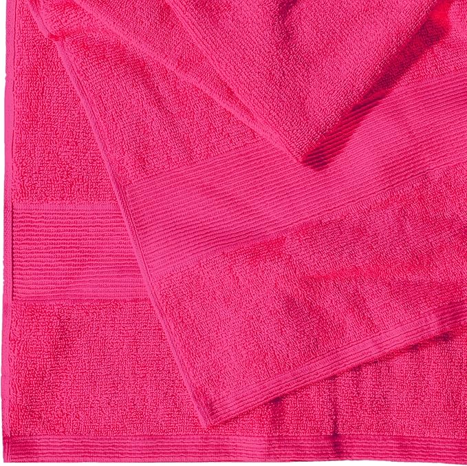 Belizzi Home Premium Cotton Oversized 2 Pack Bath Sheet 35x70-100% Pure Cotton - Ideal for Everyday use - Ultra Soft & Highly Absorbent - Machine Washable - Hot Pink