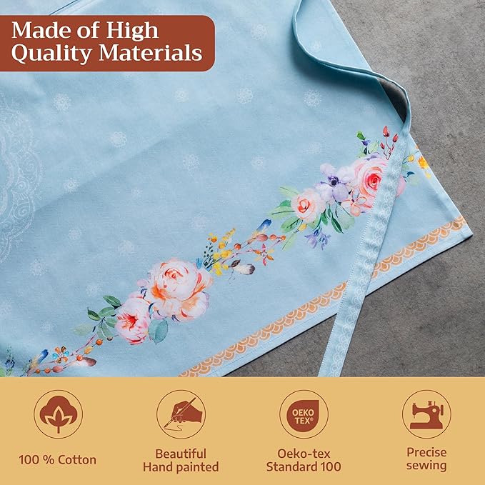 Maison d' Hermine 100% Cotton Apron for women with Pocket Kitchen Chef Apron for Men Cooking Mothers Day Gifts