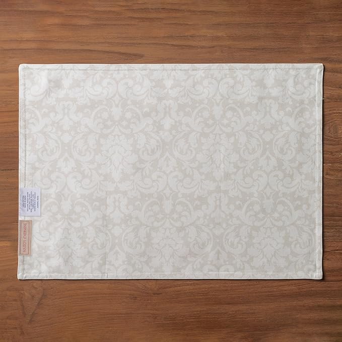 Maison d' Hermine Placemats Set of 4 100% Cotton Washable Cloth Place Mats Reusable Table Mats for Kitchen Dining Party Wedding Gifts for Mothers Day Spring/Summer (Campagne, 13" x 19")