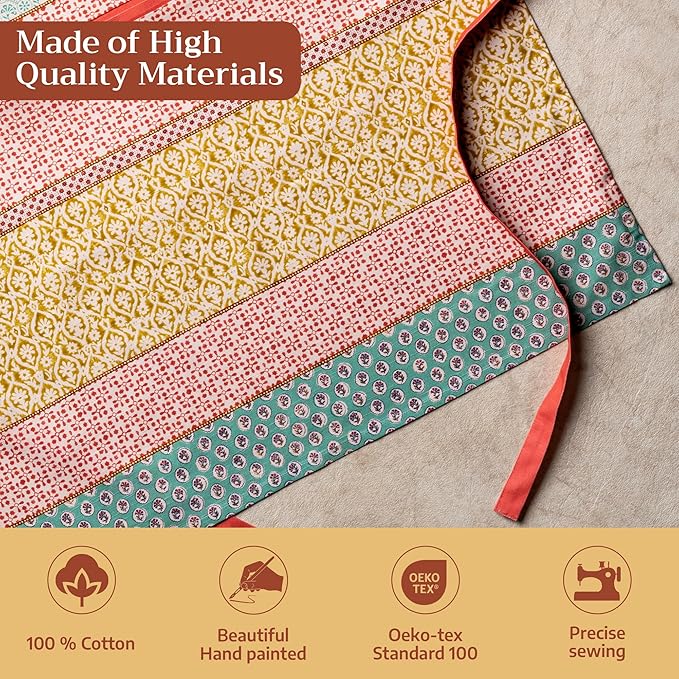 Maison d' Hermine 100% Cotton Apron for women with Pocket Kitchen Chef Apron for Men Cooking Mothers Day Gifts