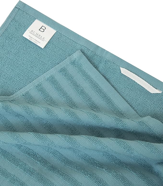 Premium Kitchen Towels (20”x 28”, 6 Pack) | Large Cotton Dish Towels | Flat & Terry Highly Absorbent Kitchen Linen Set with Hanging Loop | Aqua