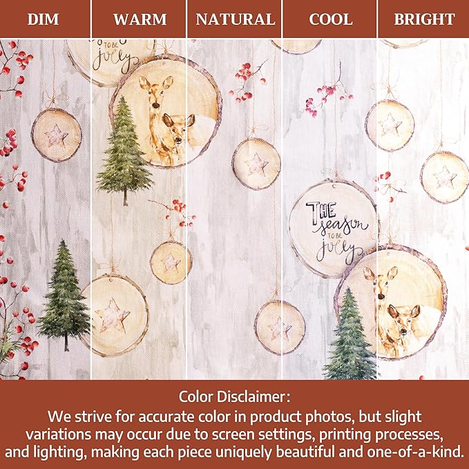 Maison d' Hermine Cloth Napkins Set of 4 100% Cotton for Thanksgiving Christmas Decorations Everyday Reusable Square Fall Napkins Cloth Washable Dinner Party (Mountain Life, 20"x20")