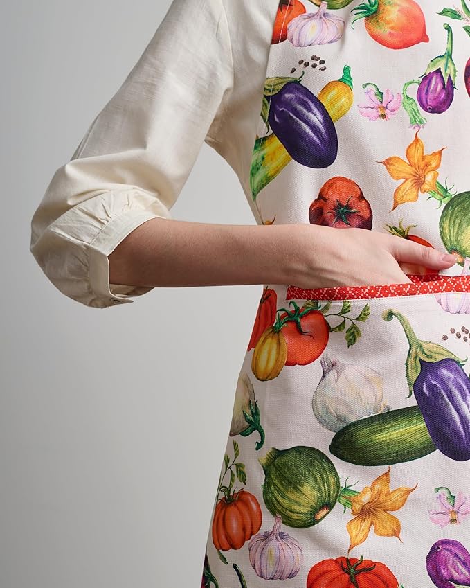 Maison d' Hermine 100% Cotton Apron for women with Pocket Kitchen Chef Apron for Men Cooking Mothers Day Gifts