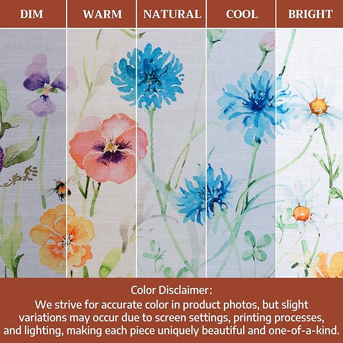 Maison d' Hermine Kitchen Towels Set of 3 100% Cotton 27.50" x 20" Reusable Cloth Tea Dish Towels Absorbent with Hanging Loop for Kitchen Gifts for Mothers Day Spring/Summer (Summer Whisper)