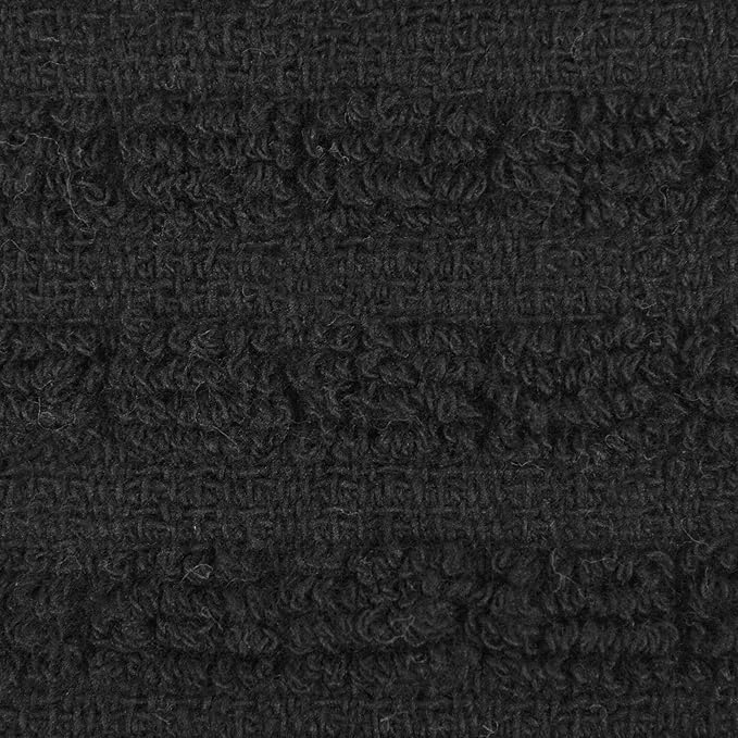 Ritz Royale Collection 100% Combed Terry Cotton, Highly Absorbent, Kitchen Dish Cloth Set, 13-3/4" x 12", 3-Pack, Solid, Black