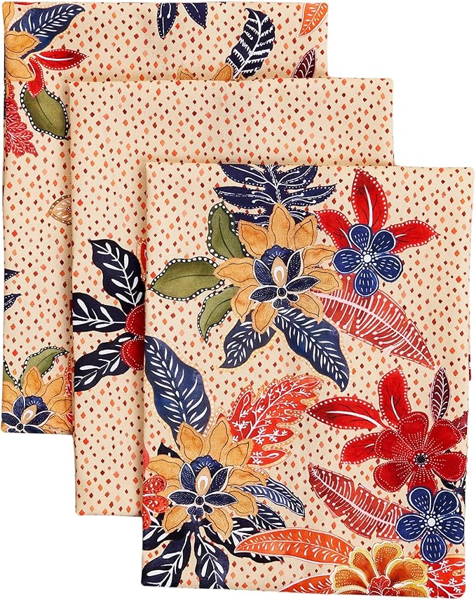 Maison d' Hermine Kitchen Towels Set of 3 100% Cotton 20" x 27.5" Reusable Cloth Tea Dish Towels Absorbent with Hanging Loop for Kitchen Dining Thanksgiving Christmas Decorations (Kalahari)