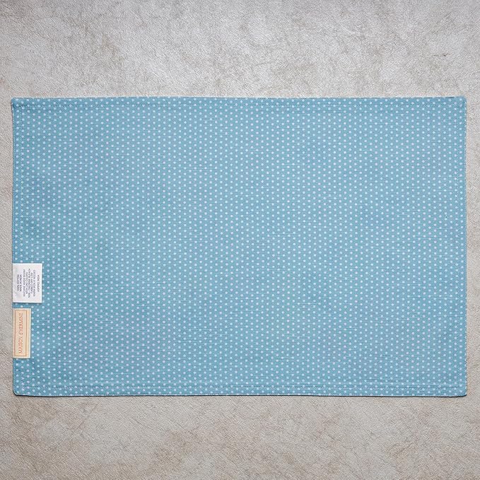 Maison d' Hermine Placemats Set of 4 100% Cotton Washable Cloth Place Mats Reusable Table Mats for Kitchen Dining Party Wedding Gifts for Mothers Day Spring/Summer (Giverny, 13" x 19")