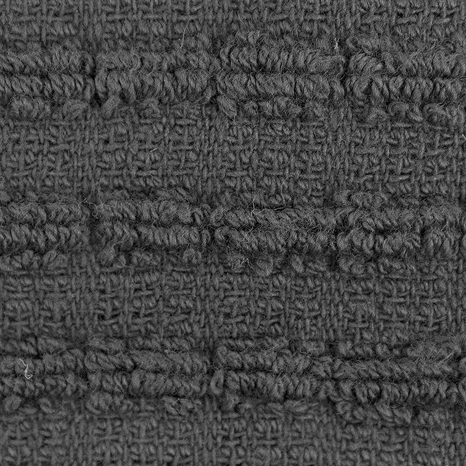 Ritz Royale Collection 100% Combed Terry Cotton, Highly Absorbent, Kitchen Towel Set, 13-3/4" x 12", 4-Pack, Solid & Checked, Graphite