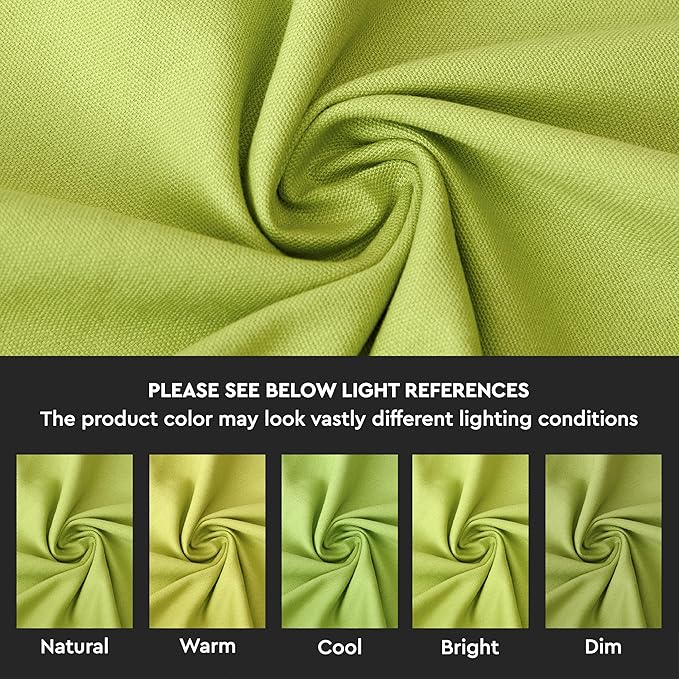 Encasa XO Lime Green Cloth Napkins Set of 6, 17"x17" | Solid Color Cotton Dinner Napkins | Washable & Reusable Wedding Napkins for Holiday Dinners, Party, & Everyday Table Decor