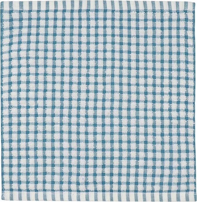 Cotton Cleaning Rags Terry Dish Cloths for Washing Dishes, Set of 8 Dish Rags for Cleaning, Light and Soft Dish Towels for Kitchen Drying Dishes, 11.8 Inch x 11.8 Inch (Teal)