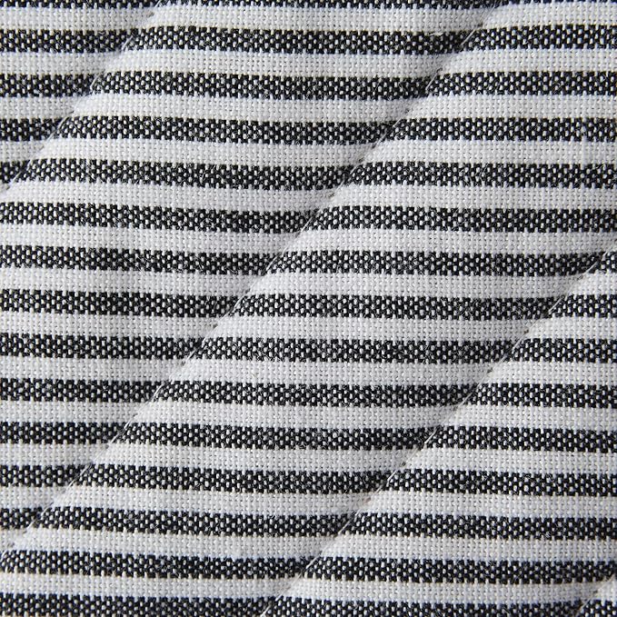 DII Gingham Check Kitchen Collection, Black, Potholder Set