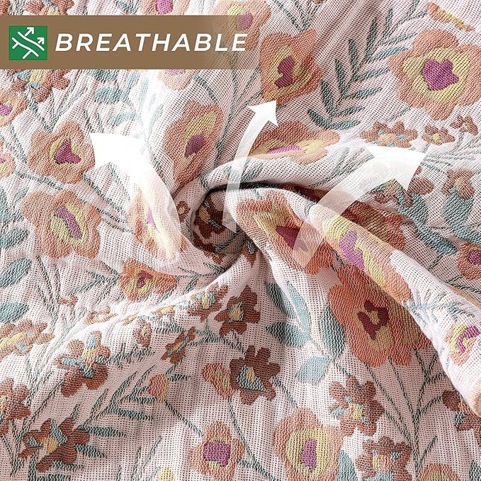Kitchen Towels 100% Cotton Pack of 8, Highly Absorbent Quick Drying Super Soft Dish Towels for Kitchen with Hanging Loop Hand,Tea Towels 8 Pack,Floral Pattern- 16x15 Inch