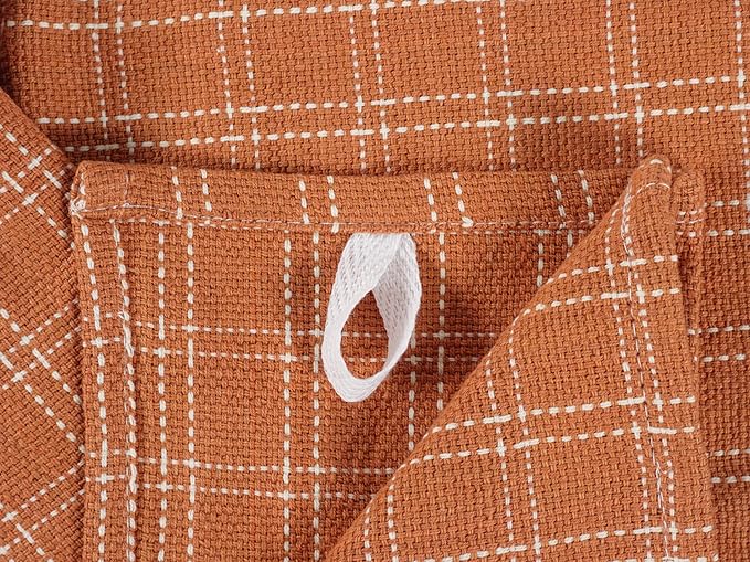 KAF Home Assorted Flat Kitchen Towels - Set of 10, 18 x 28 Inch (Orange)