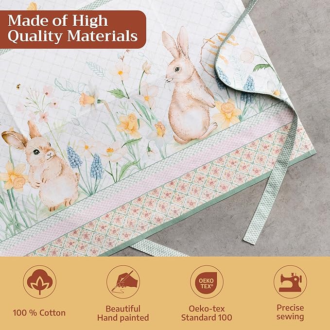 Maison d' Hermine 100% Cotton Apron for women with Pocket Kitchen Chef Apron for Men Cooking Mothers Day Gifts