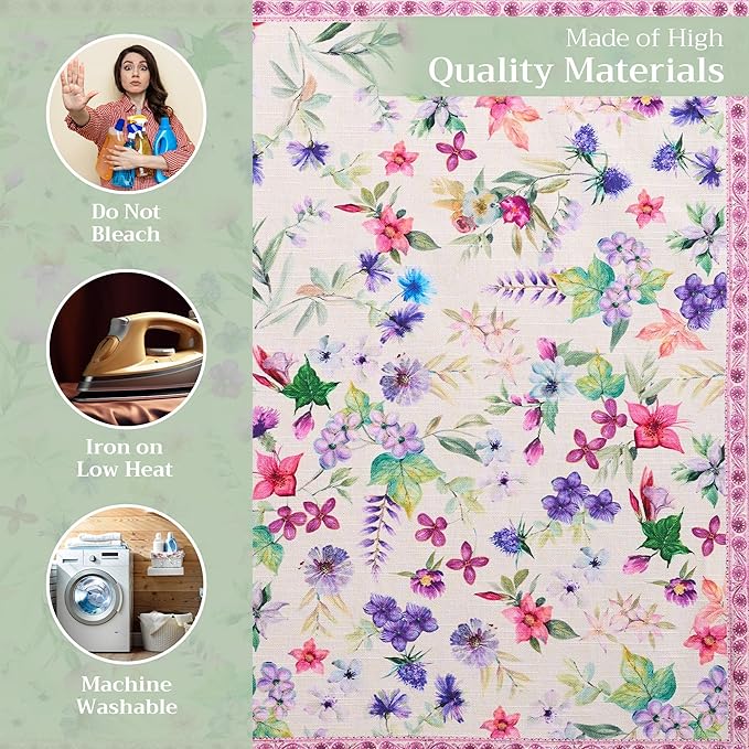 Maison d' Hermine Cloth Napkins Set of 4 100% Cotton Everyday Reusable Square Napkins Cloth Washable Dinner Party Wedding Restaurant Gifts for Mothers Day Spring/Summer (Chardon, 20" x 20")