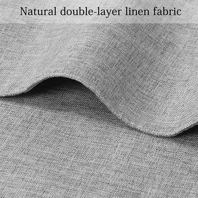 UnivoColors Set of 6 Faux Linen Placemats, Heat-Resistant & Easy-to-Clean,13"x19"for Dining Table, Kitchen, Holiday Meals (Light Grey)