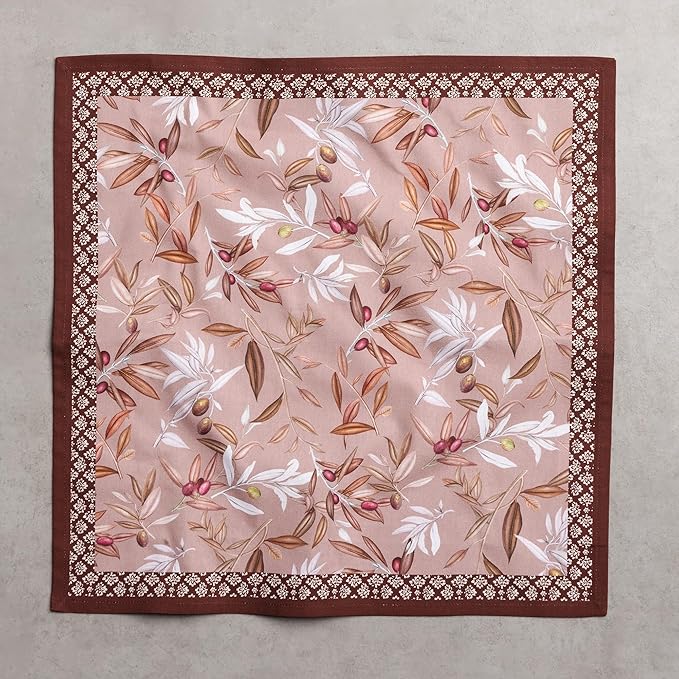 Maison d' Hermine Cloth Napkins Set of 4 100% Cotton Everyday Reusable Square Napkins Cloth Washable Dinner Party Wedding Restaurant Gifts for Mothers Day Spring/Summer (Nyons, 18" x 18")