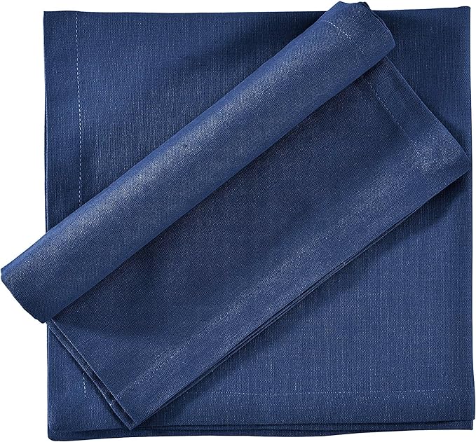 FINGERCRAFT Dinner Cloth Napkin Cotton Linen Blend 12 Pack Natural Premium Quality Mitred Corner for Every Day Use Pre Shrunk and Good Absorbency 18x18 in Easter Color Multi