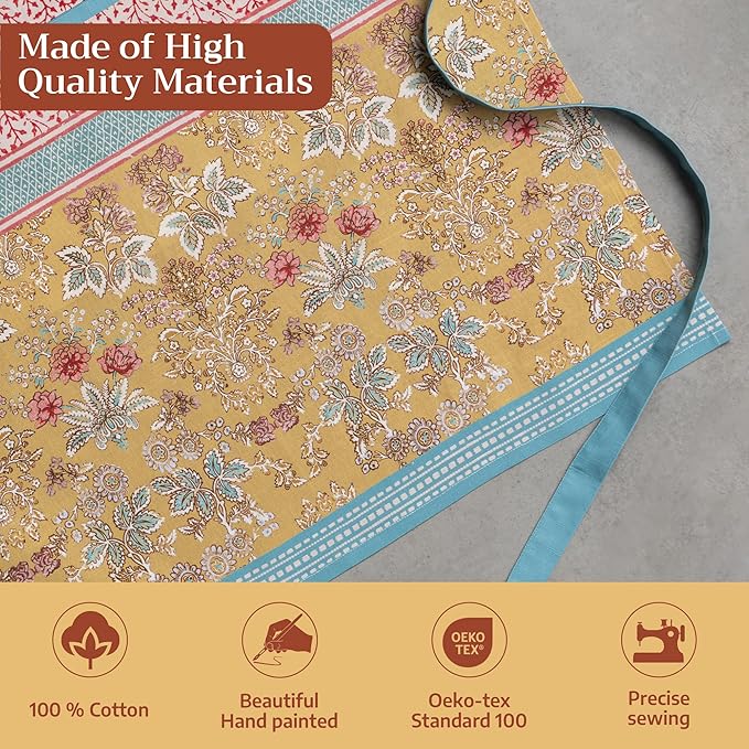 Maison d' Hermine 100% Cotton Apron for women with Pocket Kitchen Chef Apron for Men Cooking Mothers Day Gifts
