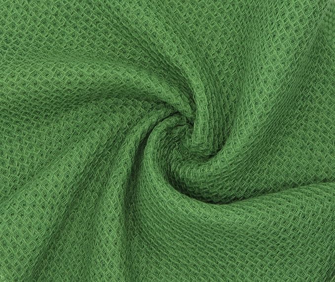 Mia'sDream Kitchen Towels Set, Cotton Dish Towels for Kitchen Washing Dishes, Soft and Absorbent Kitchen Hand Towels Tea Towels, 13inch x 28inch 3 Packk (Green)