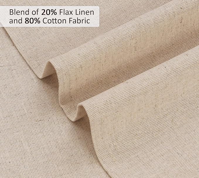Ruvanti Linen Napkins Set of 12, 18x18 Cloth Napkins, Cotton Linen Blend Napkins Cloth Washable, Soft, Reusable Dinner Napkins for Wedding, Parties, Christmas, Thanksgiving, Everyday Use - Natural
