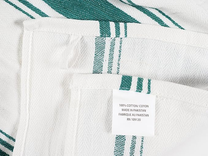 KAF Home Assorted Flat Kitchen Towels - Set of 10, 18 x 28 Inch (Teal)