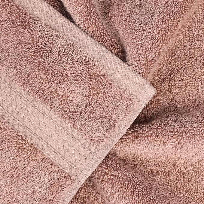 Superior Egyptian Cotton Pile 9-Piece Towel Set, 3 Bath, 3 Hand, 3 Face Towel/Washcloth, Heavyweight, Ultra Soft Luxury Towels, Thick Plush Essentials, Guest Bath, Spa, Hotel Bathroom, Muted Mauve