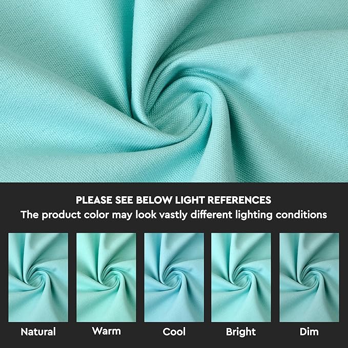 Encasa XO Egg Blue Cloth Napkins Set of 6, 17"x17" | Solid Color Cotton Dinner Napkins | Washable & Reusable Wedding Napkins for Holiday Dinners, Party, & Everyday Table Decor