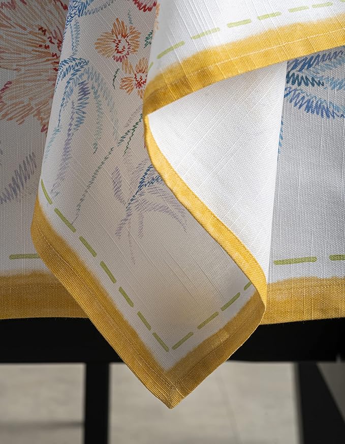Maison d' Hermine Cloth Napkins Set of 4 100% Cotton Everyday Reusable Square Napkins Cloth Washable Dinner Wedding Restaurant Gifts for Mothers Day Spring/Summer (Paradise Island, 20" x 20")