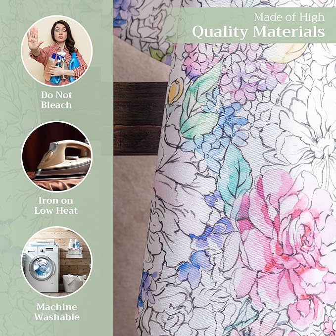 Maison d' Hermine Kitchen Towels Set of 3 100% Cotton 27.50" x 20" Reusable Cloth Tea Dish Towels Absorbent with Hanging Loop for Kitchen Gifts for Mothers Day Spring/Summer (Floral Love)