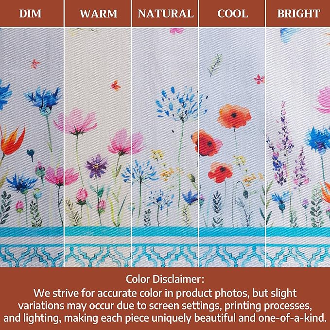 Maison d' Hermine Cloth Napkins Set of 4 100% Cotton Everyday Reusable Square Napkins Cloth Washable Dinner Wedding Restaurant Gifts for Mothers Day Spring/Summer (Flower in The Field, 20" x 20")