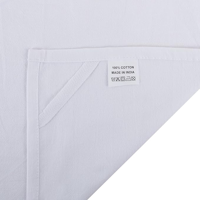 DG Collections Flour Sack Tea Towels13 Pack, 27 x 27 Ring Spun 100% Cotton Dish Cloths - for Cleaning and Drying - Highly Absorbent - White