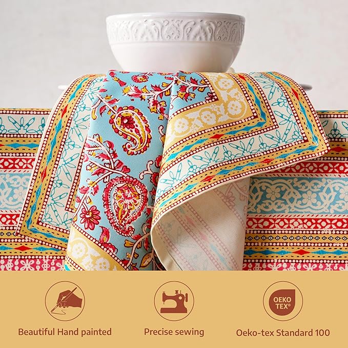 Maison d' Hermine Napkin 100% Combed Cotton Premium Cloth Napkin Decorative Washable Napkins Set of 4 for Home, Kitchen, Dining, Cocktail Parties & Camping - Lauris (20”X20”)