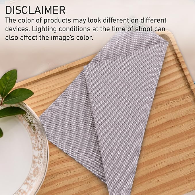 Ruvanti Cloth Napkins Set of 12, 18x18 Reusable Napkins Cloth Washable, Soft & Durable Table Napkins, Poly Cotton Fabric Dinner Napkins for Parties, Christmas, Thanksgiving, Weddings - Deep Taupe
