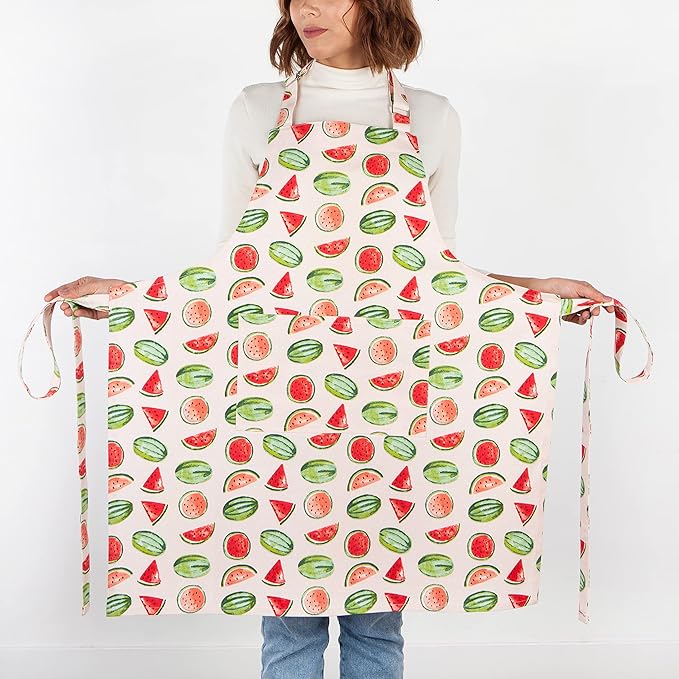 Now Designs Chef Apron, W28 x L32in, Watermelon