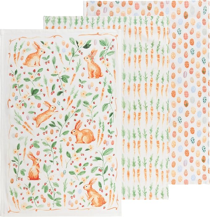 Now Designs Danica Easter Meadow Bakers Floursacks 3ct, 3 CT
