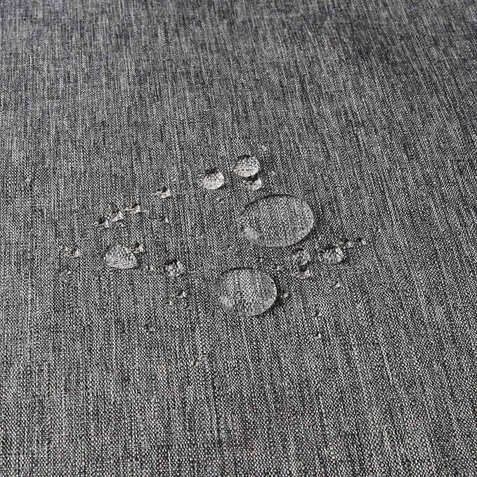 EHouseHome Dinner Cloth Napkins with Lace Trim Waterproof Spillproof Faux Linen Fabric Napkins,Set of 6, 18 x 18 Inch,Grey