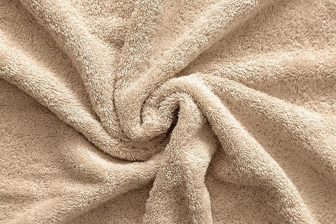 American Veteran Towel, Turkish Bath Towels for Bathroom 4 Pack, 27x54 Extra Large Premium Soft Drying Bathroom Towels, Beige